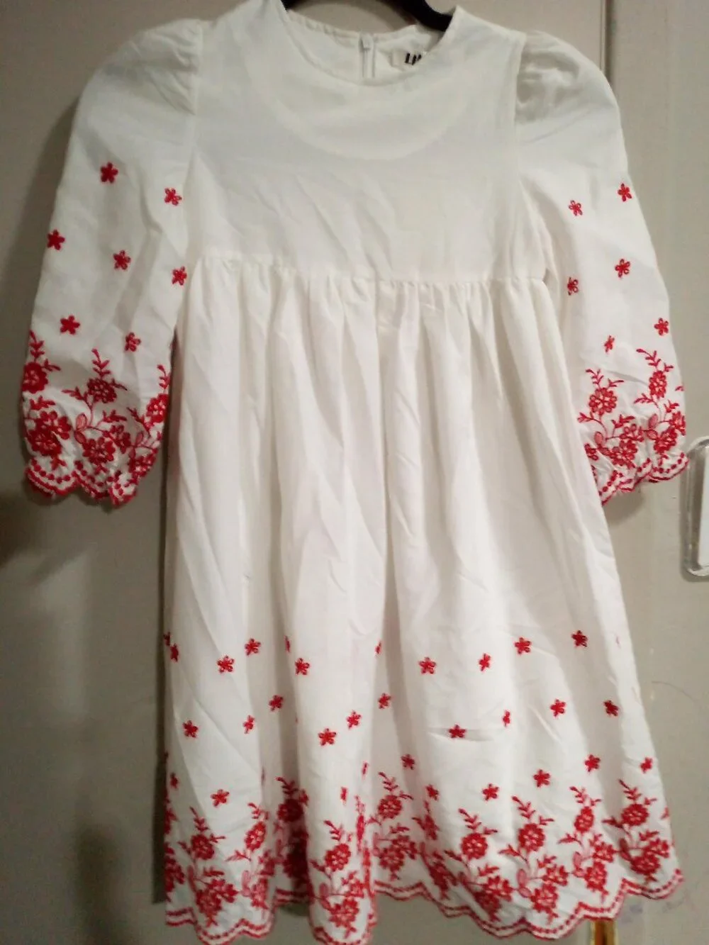 Embroidered Eyelet High Wasted Dress